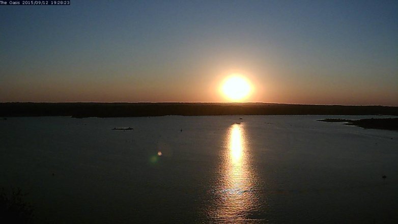 Lake Travis webcam, September 12, 2015 6:35 PM CT