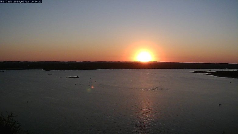 Lake Travis webcam, September 12, 2015 6:40 PM CT