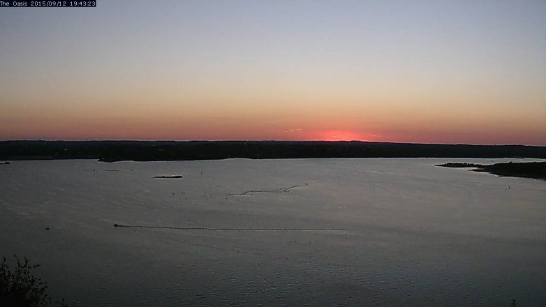 Lake Travis webcam, September 12, 2015 6:50 PM CT
