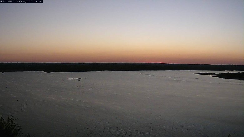Lake Travis webcam, September 12, 2015 6:55 PM CT