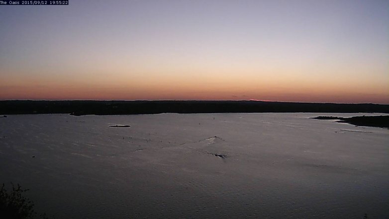 Lake Travis webcam, September 12, 2015 7:00 PM CT
