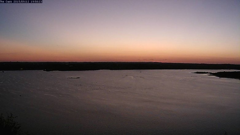 Lake Travis webcam, September 12, 2015 7:05 PM CT