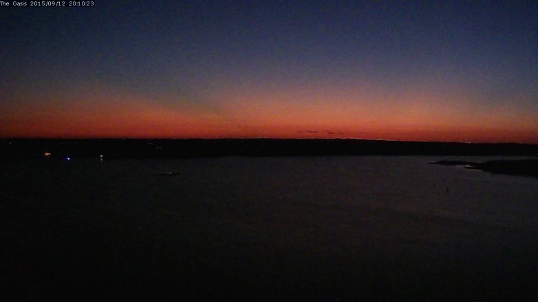 Lake Travis webcam, September 12, 2015 7:15 PM CT