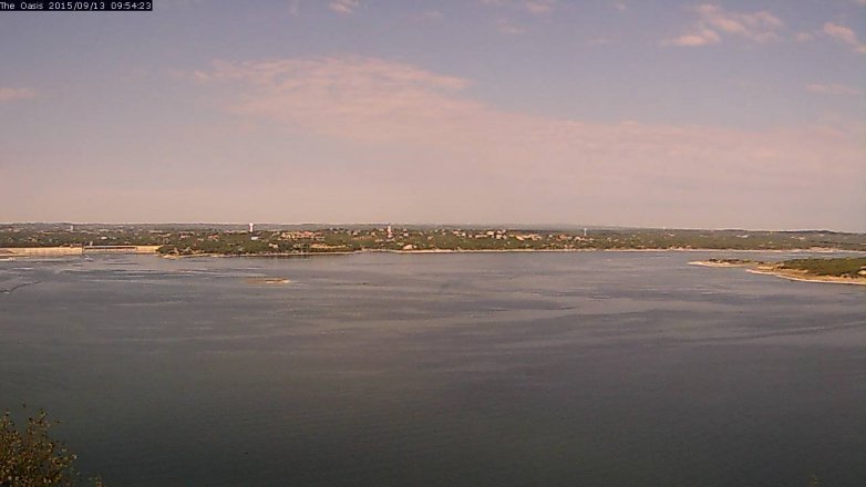 Lake Travis webcam, September 13, 2015 9:00 AM CT