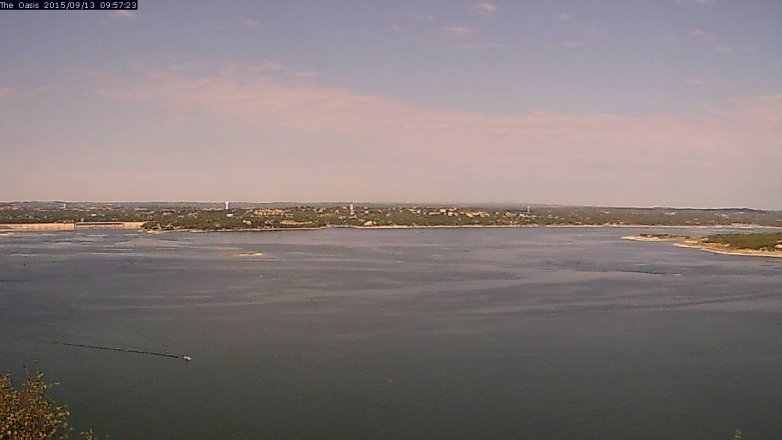 Lake Travis webcam, September 13, 2015 9:05 AM CT