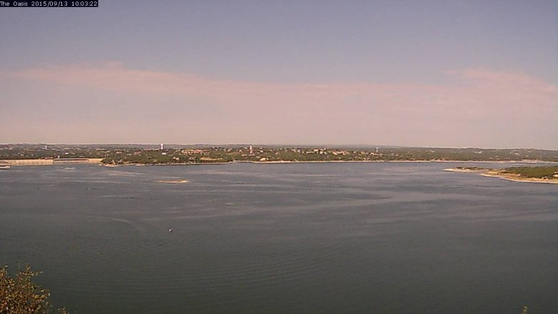 Lake Travis webcam, September 13, 2015 9:10 AM CT