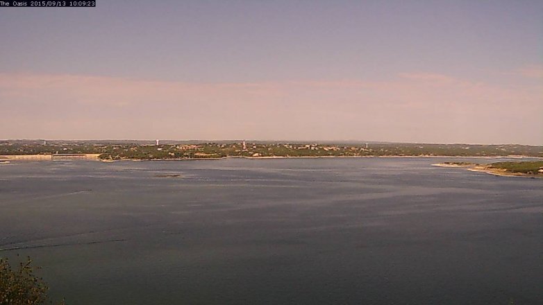 Lake Travis webcam, September 13, 2015 9:15 AM CT