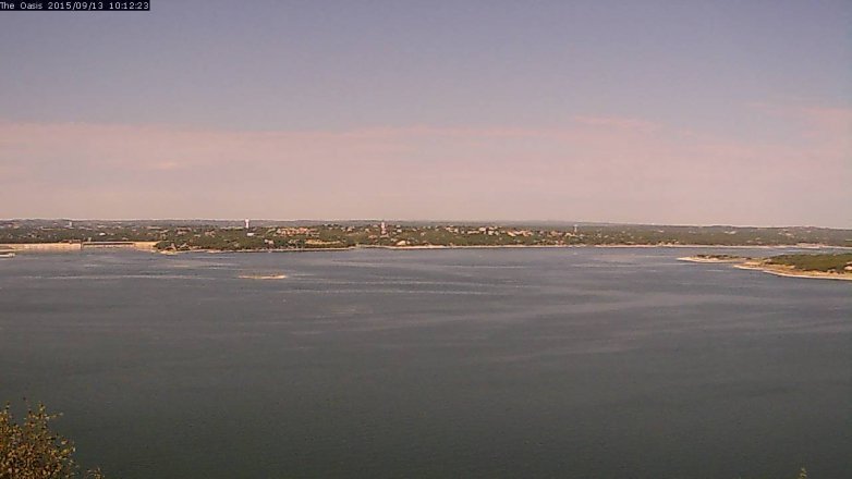 Lake Travis webcam, September 13, 2015 9:20 AM CT