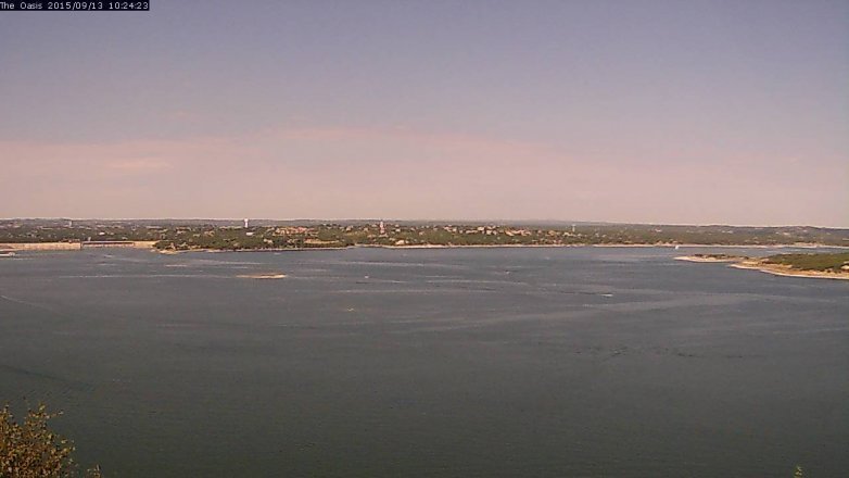 Lake Travis webcam, September 13, 2015 9:30 AM CT