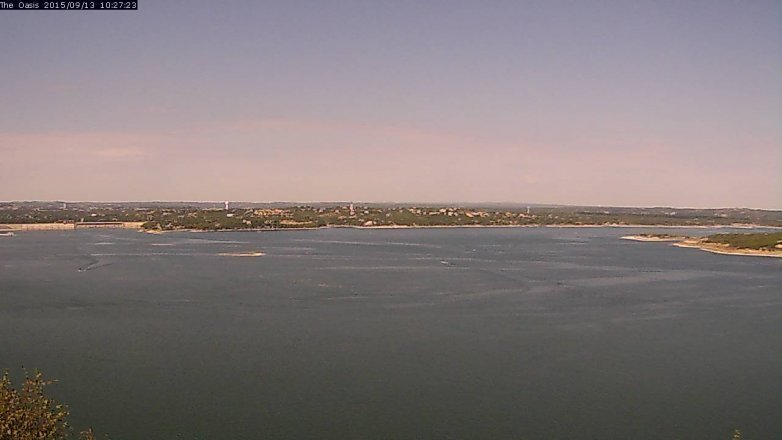 Lake Travis webcam, September 13, 2015 9:35 AM CT