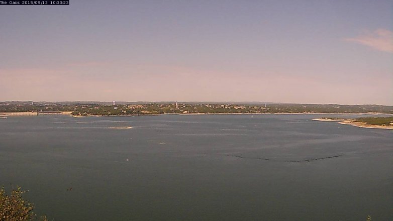 Lake Travis webcam, September 13, 2015 9:40 AM CT