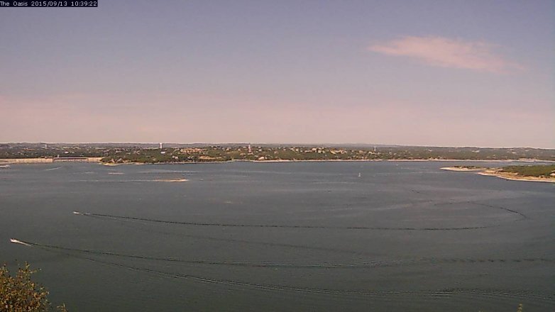 Lake Travis webcam, September 13, 2015 9:45 AM CT