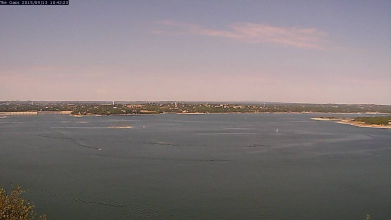 Lake Travis webcam, September 13, 2015 9:50 AM CT