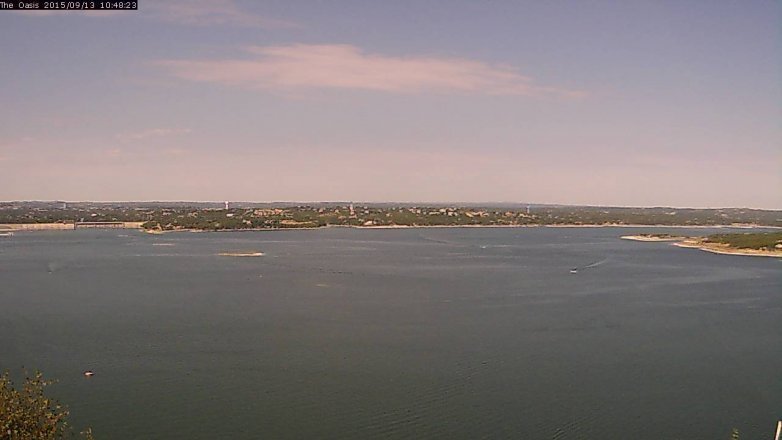 Lake Travis webcam, September 13, 2015 9:55 AM CT