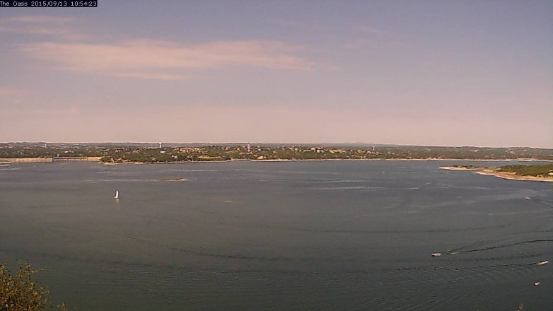 Lake Travis webcam, September 13, 2015 10:00 AM CT