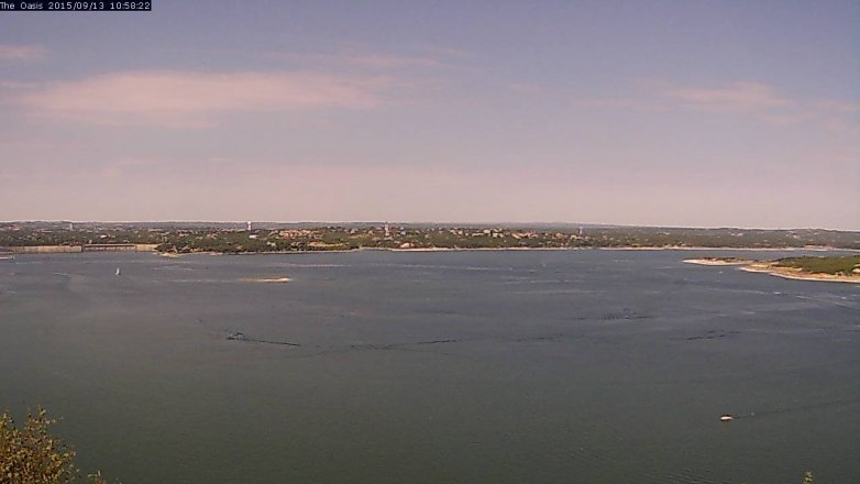 Lake Travis webcam, September 13, 2015 10:05 AM CT