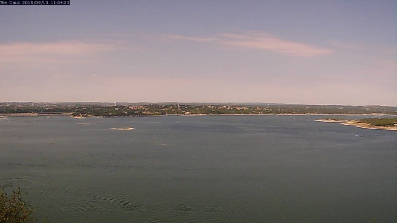 Lake Travis webcam, September 13, 2015 10:10 AM CT