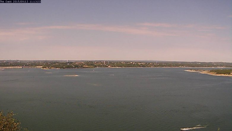 Lake Travis webcam, September 13, 2015 10:20 AM CT