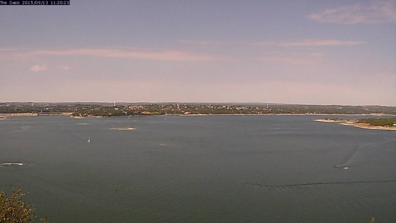 Lake Travis webcam, September 13, 2015 10:25 AM CT