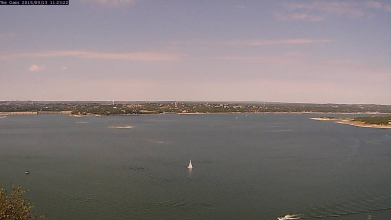 Lake Travis webcam, September 13, 2015 10:30 AM CT