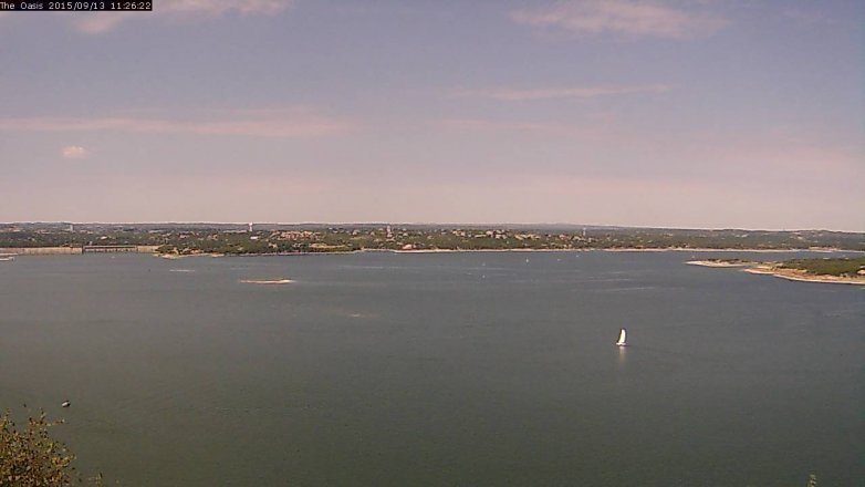 Lake Travis webcam, September 13, 2015 10:35 AM CT