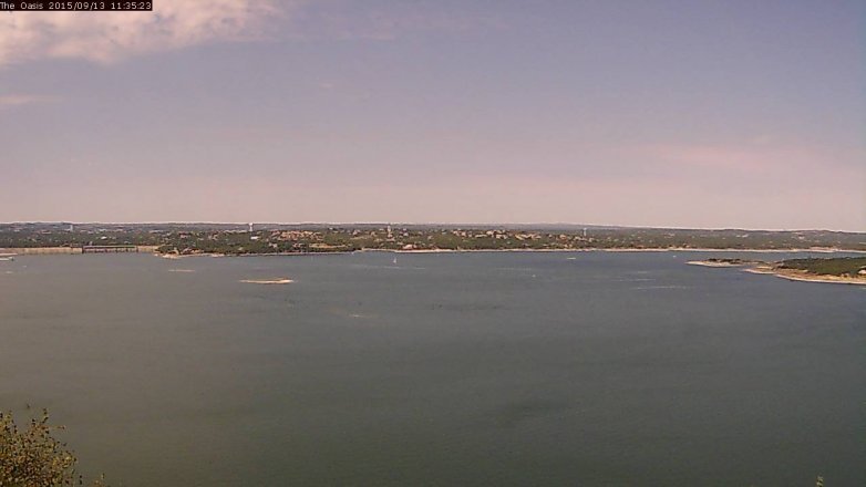 Lake Travis webcam, September 13, 2015 10:40 AM CT