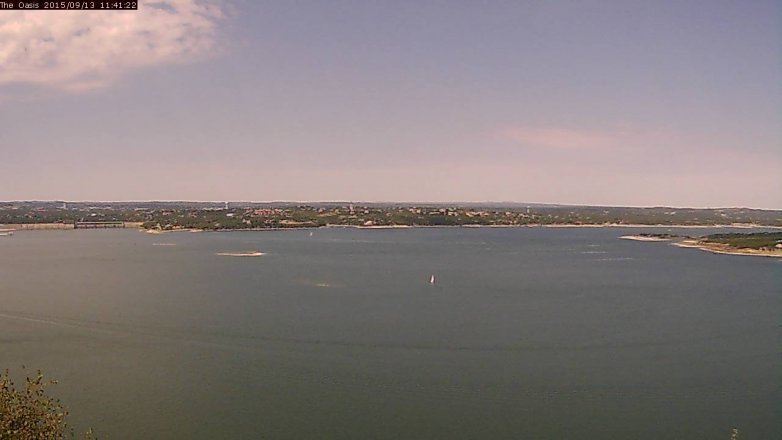 Lake Travis webcam, September 13, 2015 10:45 AM CT