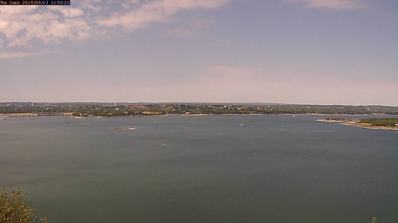 Lake Travis webcam, September 13, 2015 10:55 AM CT
