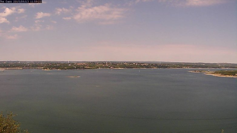 Lake Travis webcam, September 13, 2015 11:05 AM CT