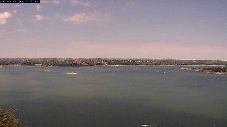 Lake Travis webcam, September 13, 2015 11:10 AM CT