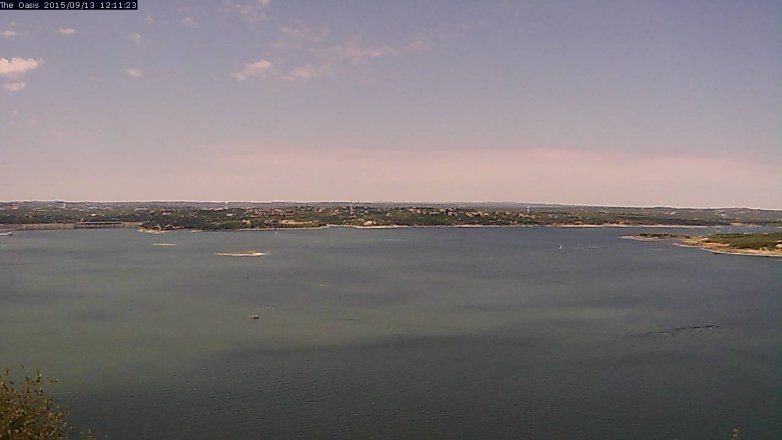 Lake Travis webcam, September 13, 2015 11:15 AM CT
