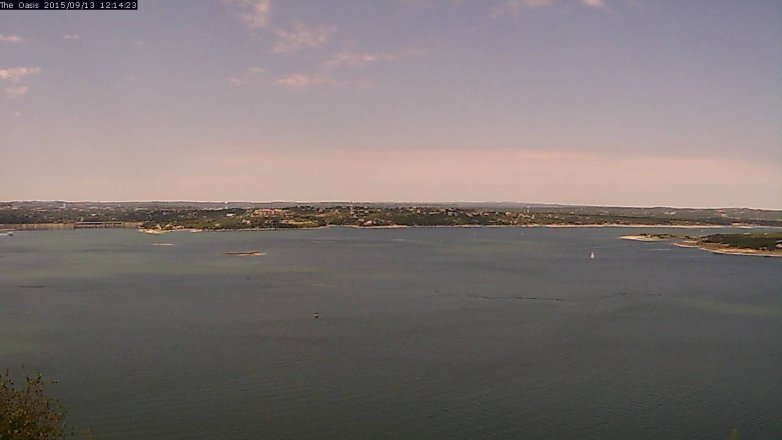Lake Travis webcam, September 13, 2015 11:20 AM CT