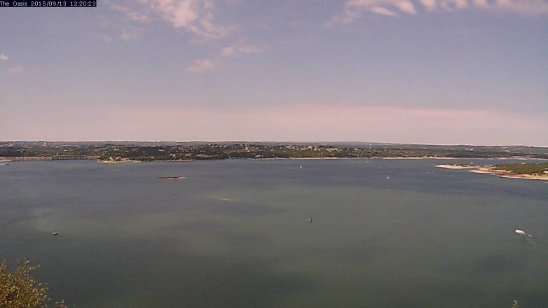 Lake Travis webcam, September 13, 2015 11:25 AM CT