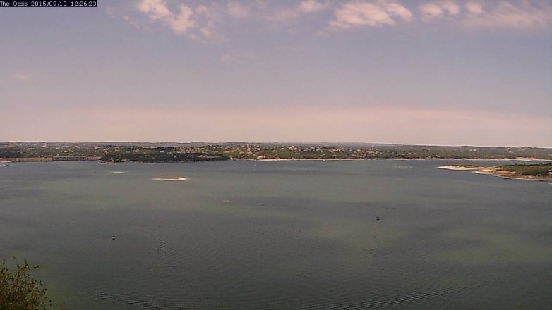Lake Travis webcam, September 13, 2015 11:30 AM CT