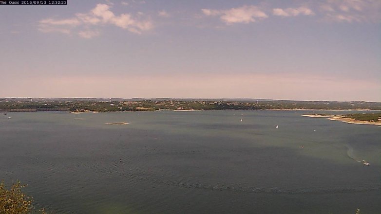 Lake Travis webcam, September 13, 2015 11:40 AM CT