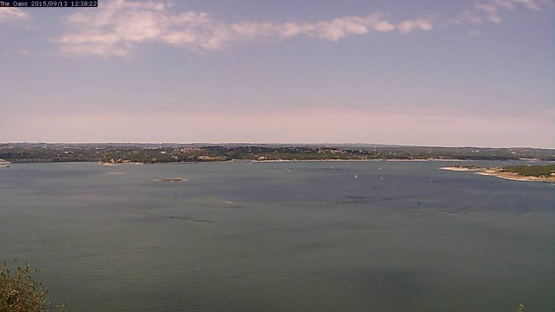 Lake Travis webcam, September 13, 2015 11:45 AM CT