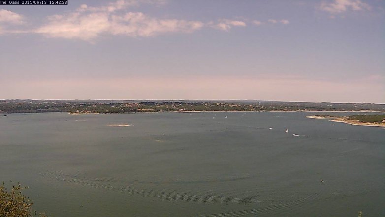 Lake Travis webcam, September 13, 2015 11:50 AM CT