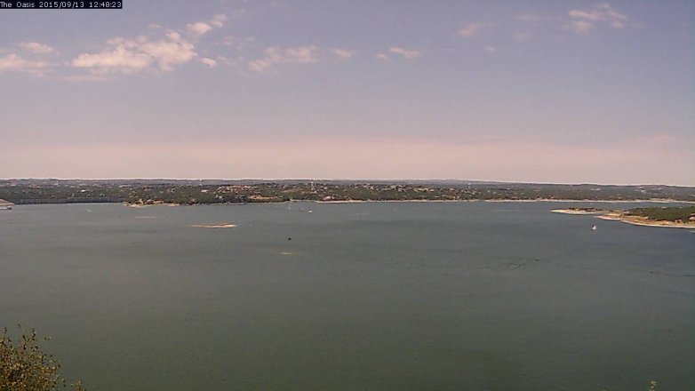 Lake Travis webcam, September 13, 2015 11:55 AM CT