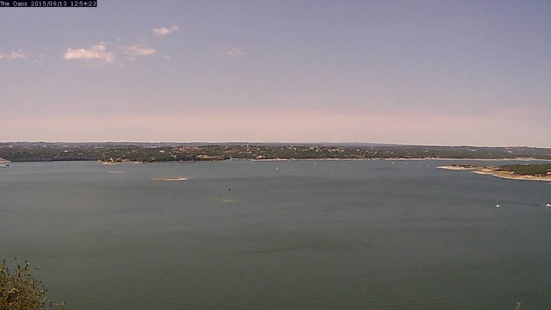 Lake Travis webcam, September 13, 2015 12:00 PM CT