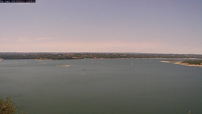 Lake Travis webcam, September 13, 2015 12:15 PM CT