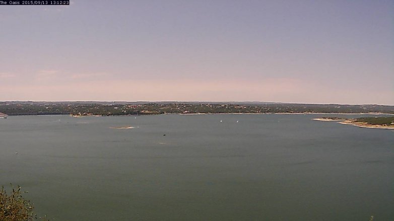 Lake Travis webcam, September 13, 2015 12:20 PM CT