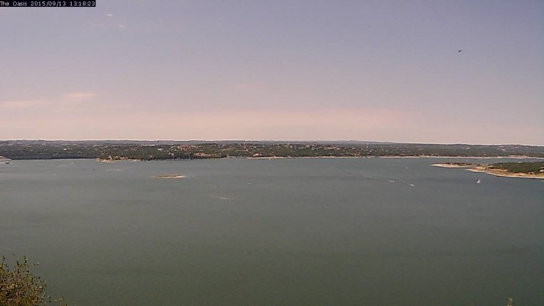 Lake Travis webcam, September 13, 2015 12:25 PM CT