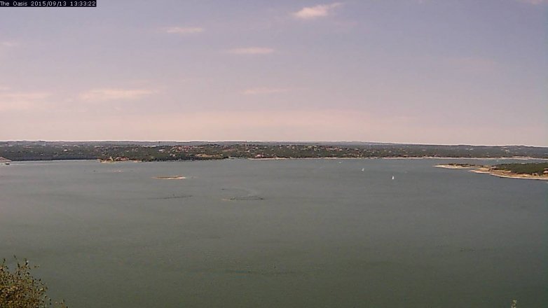 Lake Travis webcam, September 13, 2015 12:40 PM CT