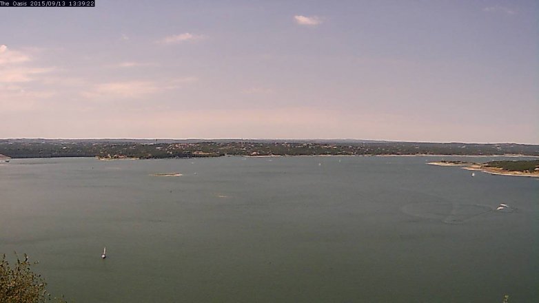Lake Travis webcam, September 13, 2015 12:45 PM CT