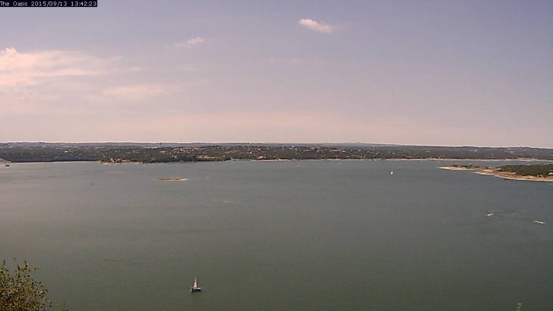 Lake Travis webcam, September 13, 2015 12:50 PM CT