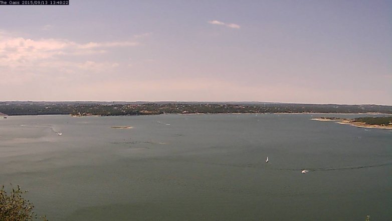 Lake Travis webcam, September 13, 2015 12:55 PM CT
