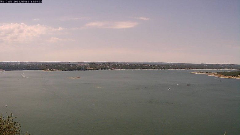 Lake Travis webcam, September 13, 2015 1:00 PM CT