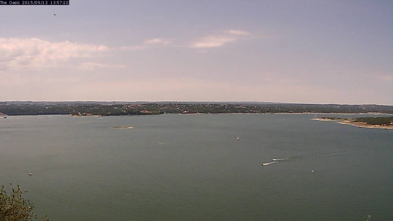 Lake Travis webcam, September 13, 2015 1:05 PM CT