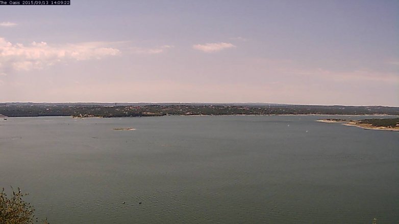 Lake Travis webcam, September 13, 2015 1:15 PM CT