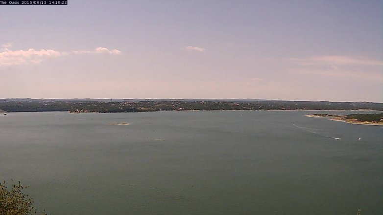 Lake Travis webcam, September 13, 2015 1:25 PM CT